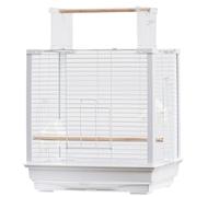 MDWZH Jaulas para Pajaros Jaula para Pájaros De Hierro Forjado con Cuencos De Alimentación, Jaula Grande para Vuelo De Pájaros con Soporte para Cacatúas Y Loros Jaula para Periquitos(White)