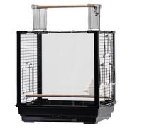 MDWZH Jaulas para Pajaros Jaula para Pájaros De Hierro Forjado con Cuencos De Alimentación, Jaula Grande para Vuelo De Pájaros con Soporte para Cacatúas Y Loros Jaula para Periquitos(Black)