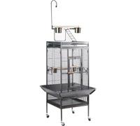 MDWZH Jaulas para Pajaros Jaula para Pájaros Grande De Hierro Forjado con Tapa De Juego Y Soporte Rodante, Jaula para Loros, Jaulas para Pájaros Jaula para Periquitos(A)