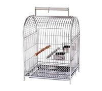 MDWZH Jaulas para Pajaros Jaulas para Pájaros Portátiles, Jaula para Pájaros Retro Simple, Jaula para Pájaros De Acero Inoxidable, Portadores De Pájaros Duraderos para El Hogar Jaula para Periquitos