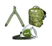 MDXONE Arnés de snowboard para niños con correa retráctil y elásticos absorbentes y arnés de asiento extraíble (oliva) invierno 24/25
