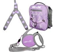 MDXONE Arnés de snowboard para niños con correa retráctil y elásticos absorbentes y arnés de asiento extraíble (lavanda) invierno 24/25