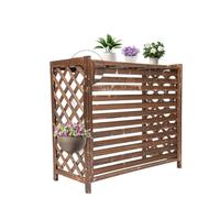 MDXVRKYBC Funda Aire Acondicionado Exterior, Protector Aire Acondicionado Exterior Radiador Casero Cubre para Ocultar Aire Acondicionado, Espesado Marco De Panel De Madera(105x47x80cm)