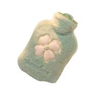 MdybF Bolsa de agua caliente Botella De Agua Caliente De 1000 Ml Botella De Agua Para Niñas Calentador A Mano Pelillo De Agua Tibia Bolsa De Invierno Pvc Espesado Portátil-Verde Claro-1000Ml