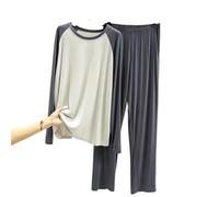 MdybF Pijama de Invierno Hombre Pajamas De Otoño Primavera De Primavera-Gris-XXXL