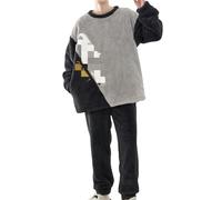 MdybF Pijamas Hombre Invierno Invierno Flanel Pajama Invierno Cálido De Invierno Trasa Grande Tamaño Grande -2903M-5Xl