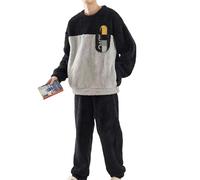 MdybF Pijamas Hombre Invierno Invierno Flanel Pajama Invierno Cálido De Invierno Trasa Grande Tamaño Grande -2901M-4Xl