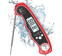 MDybf Termómetros de Carne Digital, termómetro de cocción de Lectura instantánea 2S con Punta de 4.7 "Larga, luz de Fondo LCD, IPX6 Impermeable y imán