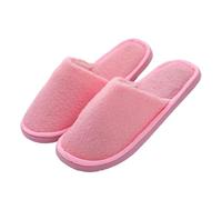 MdybF Zapatillas desechables de hotel para el hogar, pantuflas de algodón suave para mujer, zapatillas de viaje de hotel, zapatos de hospitalidad para dormitorio, pantuflas lindas, Pink, 38 EU
