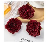 MDYNI Like A Breeze 100PC Flores Artificiales decoración del hogar Boda jardín Rosa Arco Seda dalias peonía Falsa Navidad Guirnalda Material(Rouge,30 Pieces)