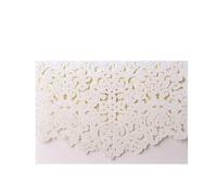MDYTPT 10 tarjetas de invitación de boda cortadas con láser, con bolsillo de encaje, impresión de tarjetas, decoración de fiesta de compromiso (bolsillo blanco)