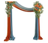 MDYTPT 2 paneles de cortina de gasa transparente con arco de boda para fiesta de primavera, telón de fondo de techo, arcos al aire libre, bodas, ceremonias de decoración (juego de 1, 2 piezas de 75 x