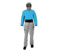 MDYTPT Traje seco para mujer para kayak, traje seco, buceo, sufrimiento, cremallera frontal, impermeable, sudadera con capucha de una pieza (azul, S)