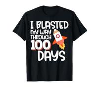 Me abrí Paso a Toda Velocidad Durante 100 días en un Divertido Espacio Escolar Camiseta