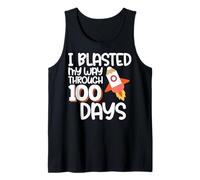 Me abrí Paso a Toda Velocidad Durante 100 días en un Divertido Espacio Escolar Camiseta sin Mangas