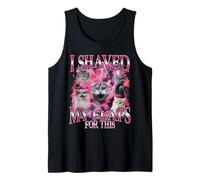 Me afeité mis Solapas para Este Divertido Gato de Viaje de Bootleg Girls Camiseta sin Mangas