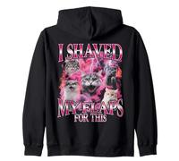 Me afeité mis Solapas para Este Divertido Gato de Viaje de Bootleg Girls Sudadera con Capucha