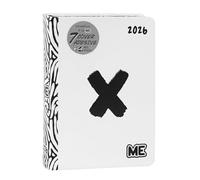 ME - Agenda diaria de 16 meses Medium 2025-2026, edición clásica, con tapa blanda con gráficos en relieve y 512 páginas, ideal para escuela secundaria, superior, 12 x 16,5 cm, blanca