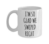 Me Alegro Mucho De Que Hayamos Deslizado El Dedo Hacia La Derecha Taza Cerámica Tazas Porcelana Taza De Café 330Ml Para Capuchino Cacao Zumo