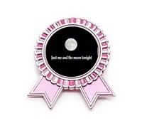 Me And Moon Photo Art Deco - Broche de moda para ganador de medalla de premio, Medium, Metal