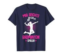 Me Basta, voy a Jugar bádminton niñas señoras niños Camiseta, Hombre, Azul Marino, 5XL