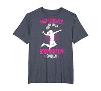 Me Basta, voy a Jugar bádminton niñas señoras niños Camiseta, Hombre Tallas Grandes, Azul Jaspeado, 3X Alto