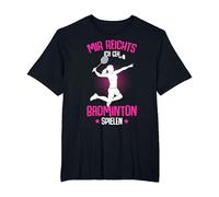 Me Basta, voy a Jugar bádminton niñas señoras niños Camiseta, Hombre Tallas Grandes, Negro, 2X Alto
