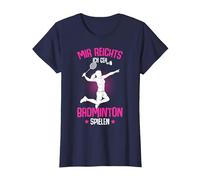 Me Basta, voy a Jugar bádminton niñas señoras niños Camiseta, Mujer, Azul Marino, M