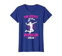 Me Basta, voy a Jugar bádminton niñas señoras niños Camiseta, Mujer, Azul Real, XL