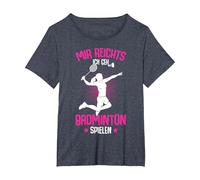 Me Basta, voy a Jugar bádminton niñas señoras niños Camiseta, Mujer Tallas Grandes, Azul Jaspeado, 4XL Grande