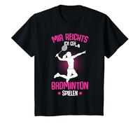 Me Basta, voy a Jugar bádminton niñas señoras niños Camiseta, Niños, Negro, 4 años