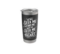 Me buscarás y me encontrarás Jeremías 29:13 Misticismo bíblico Vaso térmico de acero inoxidable de doble pared