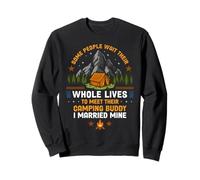 Me casé con mi Amigo de Campamento Camper Adventure Outdoor Sudadera