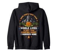 Me casé con mi Amigo de Campamento Camper Adventure Outdoor Sudadera con Capucha