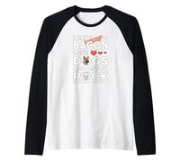 ME como Tocino Amo Perros Y ESCUCHO MÚSICA Rock Vibraciones de Libertad Camiseta Manga Raglan