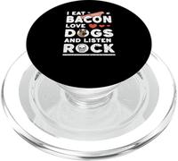 ME como Tocino Amo Perros Y ESCUCHO MÚSICA Rock Vibraciones de Libertad PopSockets PopGrip para MagSafe