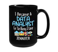 Me Convertí En Analista De Datos Para Ganar Dinero Tazón Novedad Tazas Té Graciosa Tazón De Café Regalos Divertidos Para Familiares Amigos Colegas 330Ml