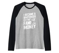 Me convertí en Camarero por la fama y el Dinero Camiseta Manga Raglan