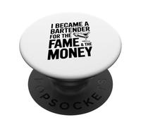Me convertí en Camarero por la fama y el Dinero PopSockets PopGrip Adhesivo