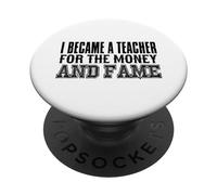 Me convertí en un Maestro para la fama y la Fortuna - Enseñanza Divertida PopSockets PopGrip Adhesivo