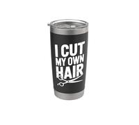 Me corté mi propio cabello gracioso y peculiar corte de pelo Humor Vaso térmico de acero inoxidable de doble pared