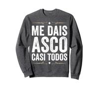 Me Dais Asco Casi Todos Divertido Regalo Cumpleaños Sacastic Sudadera, Unisex para Adultos, Jaspeado Oscuro, S