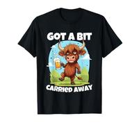Me dejé llevar un poco Scottish Slang Borracho Highland Cow Camiseta