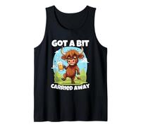 Me dejé llevar un poco Scottish Slang Borracho Highland Cow Camiseta sin Mangas