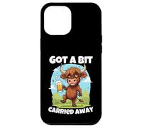 Me dejé llevar un poco Scottish Slang Borracho Highland Cow Carcasa para iPhone 12 Pro Max