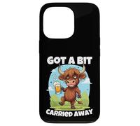 Me dejé llevar un poco Scottish Slang Borracho Highland Cow Carcasa para iPhone 13 Pro