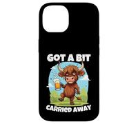 Me dejé llevar un poco Scottish Slang Borracho Highland Cow Carcasa para iPhone 14