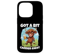 Me dejé llevar un poco Scottish Slang Borracho Highland Cow Carcasa para iPhone 14 Pro
