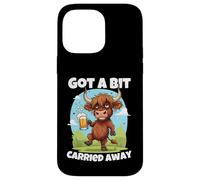 Me dejé llevar un poco Scottish Slang Borracho Highland Cow Carcasa para iPhone 14 Pro Max