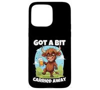 Me dejé llevar un poco Scottish Slang Borracho Highland Cow Carcasa para iPhone 15 Pro Max